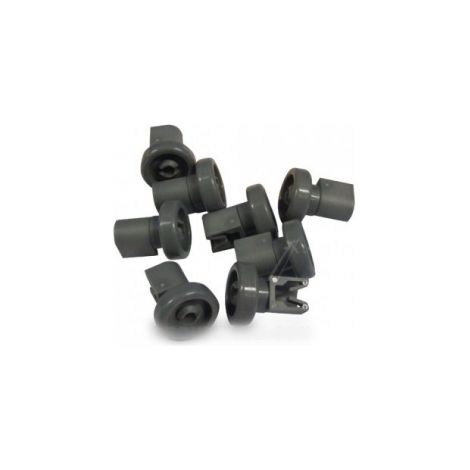 Juego de ruedas para cesta superior 8 piezas grises para lavavajillas Arthur Martin Electrolux Faure 50286967000