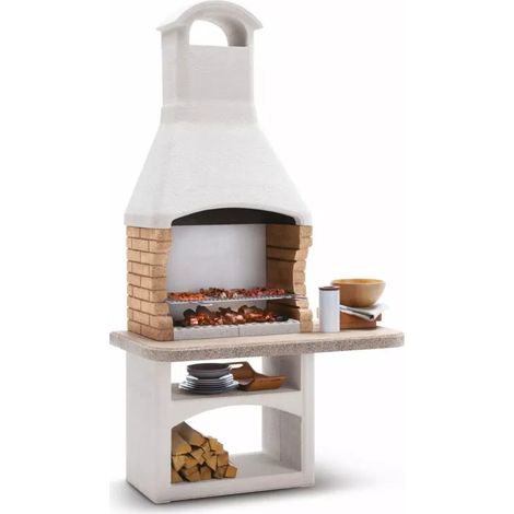 barbecue a carbonella in cemeto palazzetti "boavista" 128x71x238 cm
