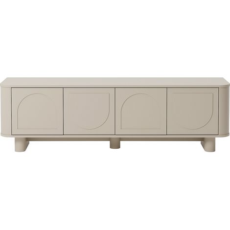 Meuble TV avec 4 portes - Taupe - BRISTANA (1/4)