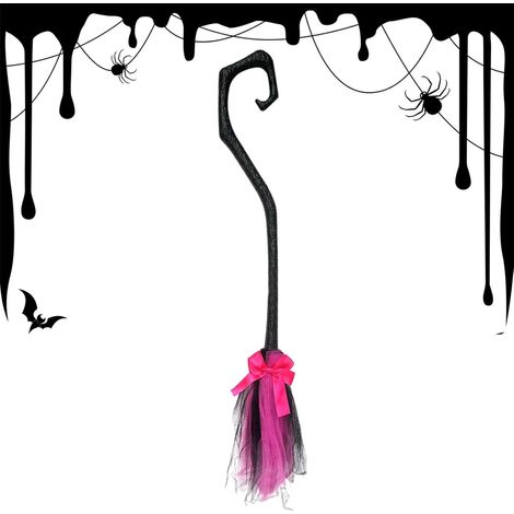 Halloween Dekoration für Hexenbesen 94 cm gruselige
