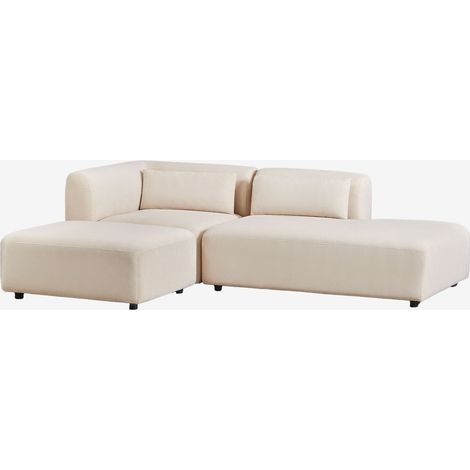 SKLUM Zweiteiliges modulares Ecksofa mit Chaiselongue rechts und Fogler-Hocker                                   