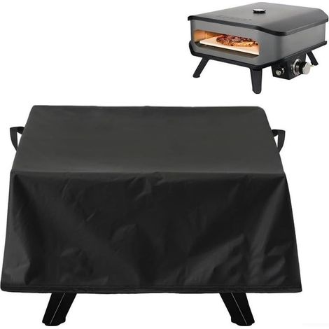 Housse pour four à pizza 62 cm avec boucles réglables Oxford 420D avec revêtement argenté, imperméable, résistant à la poussière, aux rayures, convient aux fours de 62 cm (1/5)