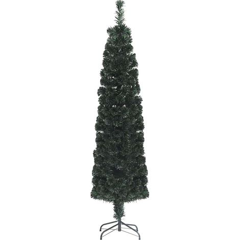 Albero Natale Albero natalizio Albero festivo Artificiale Sottile Supporto 150 cm Fibra Ottica (1/5)