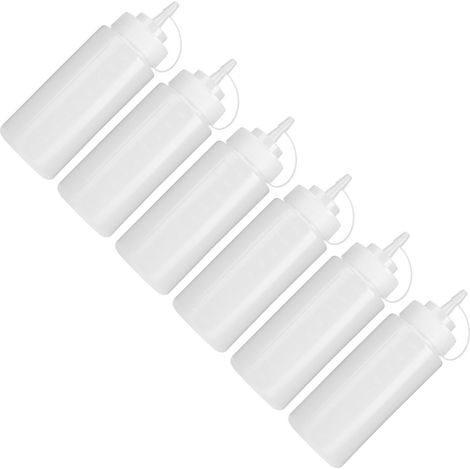 6 Stück 480 ml Tomatensoßen-Quetschflaschen, Salatdressing-Spender, Haushaltsküchenbedarf (1/5)