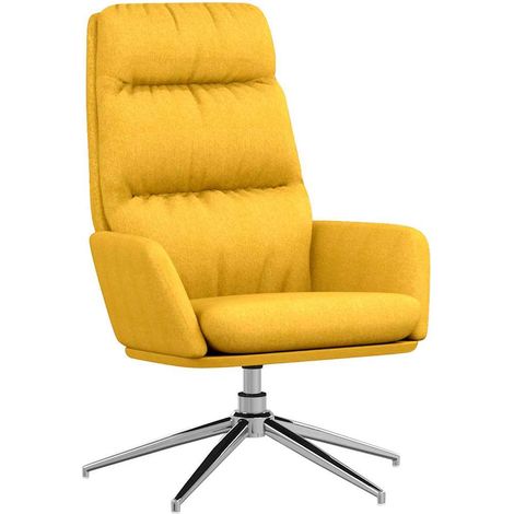 Maison Exclusive - Chaise de relaxation Jaune moutarde Tissu (1/5)