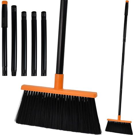 Outdoor Garden Broom 145 cm, Flexible Indoor Broom Suitable for Work Garden Brush with Stiff Bristles for Cleaning Roads, Outdoor Yards, Patios, Piazza (1/5)