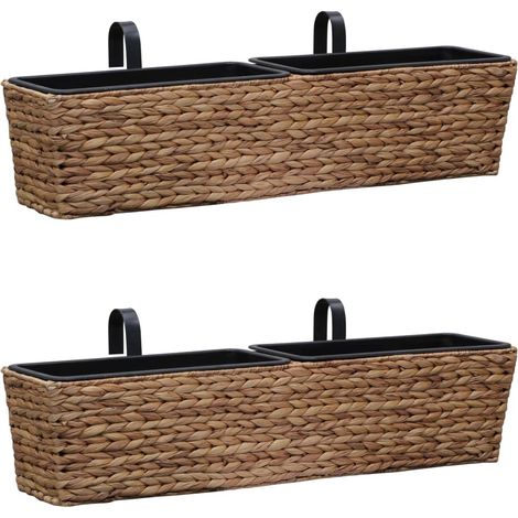 Set di 2 fioriere in giacinto d'acqua 39 cm marrone 020000881