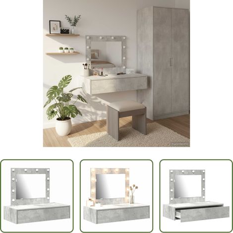 Coiffeuse moderne - Table de Toilette Gris 83 x 40 x 70 cm Bois d'ingénierie (1/5)