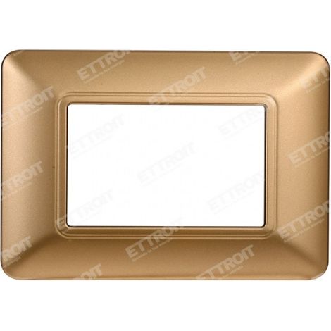 ETTROIT PLACCA PLASTICA 3P ORO compatibile matix bticino MT83311