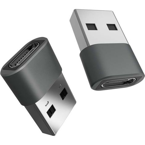 ADATTATORE DA USB A TIPO C COLORE GRIGIO (1/5)