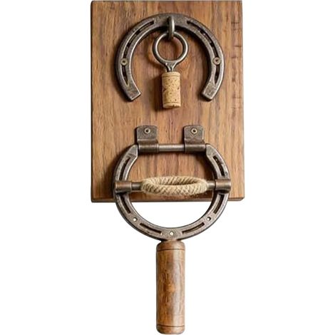 Bocal et Bouteille en Fer Cheval Fixation Murale Manuel pour (1/5)