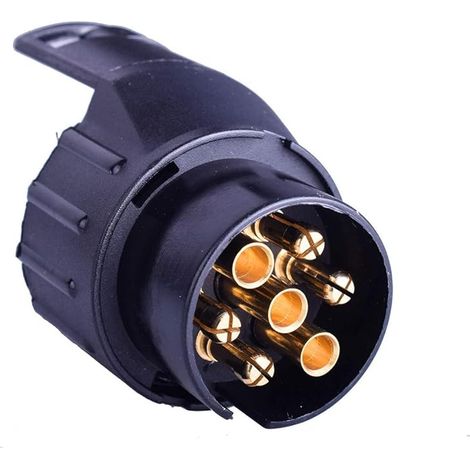 7/13 Adaptateur Prise Remorque pour Connecteur de Prise électrique pour Caravane Camion Barre de Remorquage - Adaptateur 7 vers 13 Broches étanche (1/5)