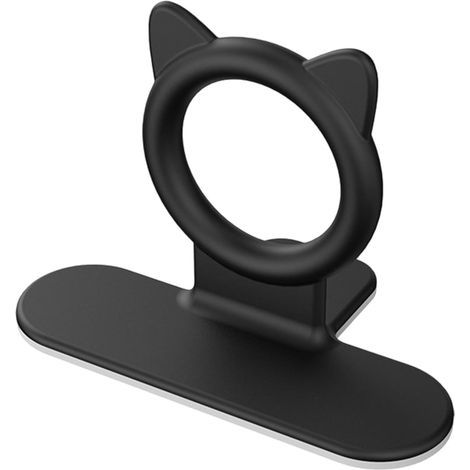 Lève couvercle de toilette en silicone avec poignée de siège de toilette, accessoires de salle de bain pour maison, hôtel, voyage (noir, 4,8 cm) (1/5)