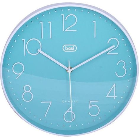 Trevi OM 3508 S Orologio da Parete 30cm Movimento Silenzioso Numeri in Rilievo Turchese (1/2)