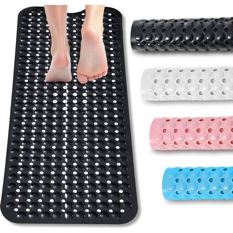 Tapis de Bain Antidérapant - 100 x 40 cm - 300 Ventouses PVC Sans BPA (1/4)