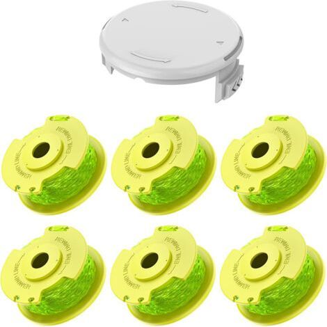 7er-Pack Ersatz-Trimmerfadenspulen für Ryobi One+ AC14RL3A 18V 24V 40V Trimmer, 2 mm Spulendurchmesser, 3,3 m Länge (6 Trimmerfäden, 1 Abdeckung) (1/5)