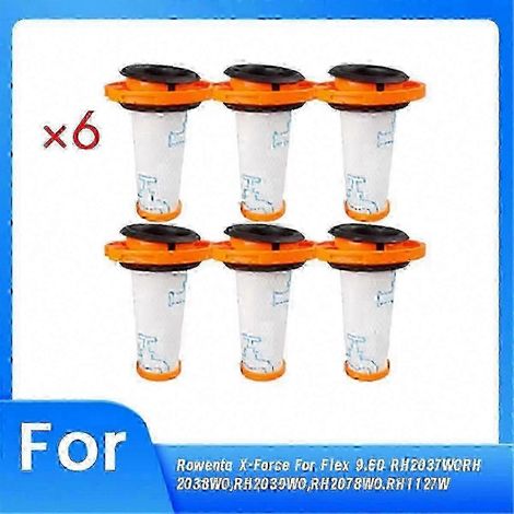 Filtres de rechange Rowenta X-compatibleCE FLEX 9.60 (paquet de 6) pour aspirateurs SD compatibles WHBYV (1/4)