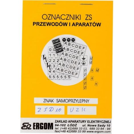 Selbstklebende Schilder ZS D10/UZK E04ZP-02030400100