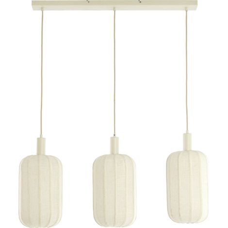 Light & Living - hängeleuchte - Tufia - beige crème - textil -