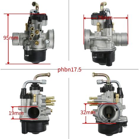Der PHBN 17.5 Vergaser ist kompatibel mit dem PHVA 17.5 Dellorto Aerox Minarelli 2-Takt-Motor. (1/4)