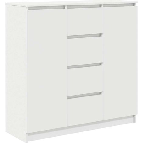 Maison Exclusive - Credenza con Cassetti Bianco 100,5x35x98,5 cm Legno Multistrato
