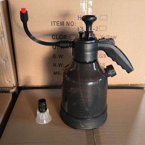 3-Liter-Schaumsprühgerät mit arretierbarem Universalrohr – Säure- und laugenbeständig, für Garten, Desinfektion und Autowäsche, 1 Stück, Schwarz