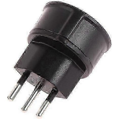 Adaptateur de voyage européen (France) vers suisse (1 pièce), prise 3 broches, 10 A, 250 V. (1/5)