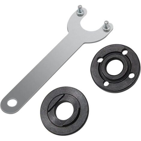 Ensemble de bride de support et d'écrou de blocage pour meuleuse 5/8"-11, clé coudée en métal pour Bosch Dewalt, remplacement noir 224399-1 193465-4 224568-4 (1/5)
