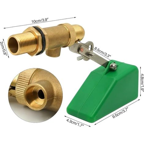 Valve en Laiton de Cm Avec Flotteur en Plastique Avec Bras RéGlable - Robinet à Boisseau SphéRique à Remplissage Automatique pour Fontaines de RéServoir D'Eau, BéTail, Abreuvoir (1/3)