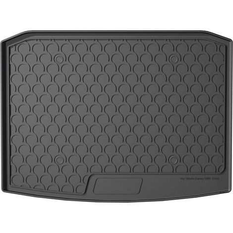 Vasca baule su misura in gomma sintetica - compatibile per Skoda Karoq (12/1712/21) 4WD, baule basso