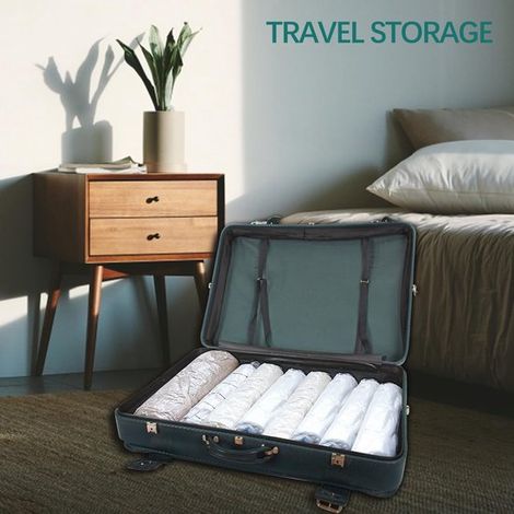 Sacchetti sottovuoto,Sacchetti a compressione,Sacchetti sottovuoto arrotolabili,biancheria da letto e bagagli,Confezione da 8 pezzi in 4 misure (1/4)