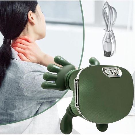 Massager Cervical Avec Massage électrique à Poignée épaules Au Rebord De L'arrière-plan