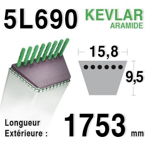 COURROIE LISSE 5/8 69POUCES (1/3)