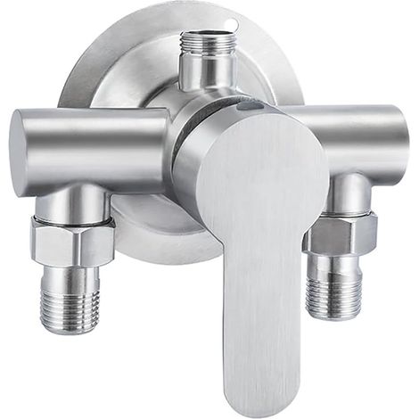 Mitigeur de douche à levier unique, barre mitigeur de douche murale, robinet de douche en acier inoxydable, contrôle de la valve d'eau froide et chaude (1/5)