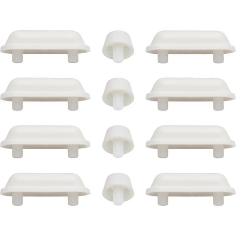 12 Tampons Amortisseurs pour Abattant WC,Butées Autocollantes en Plastique, Silencieuses et Universelles,Amortisseurs de Couvercle WC pour Maison, Bureau, Toilettes invités (1/5)