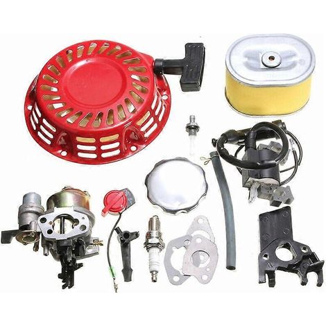 Kit moteur 5,5 CV pour Honda GX160 GX200 : carburateur, lanceur, bobine d'allumage, bougie et filtre à air. (1/3)
