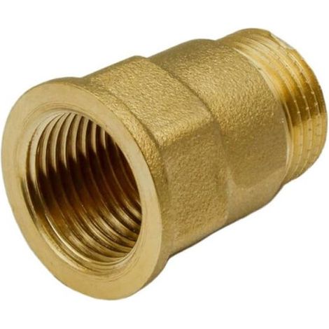 Muffe gleich männlich-weiblich 1/2'' x 1 cm (Innen-Sechskant) Präzise und robuste Messingverbindung Hohe Haltbarkeit