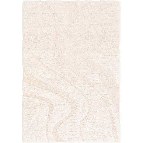 VIVARAISE - Tapis d'appoint Alivio Neige en polyester recyclé - 200 x 290 cm (1/5)