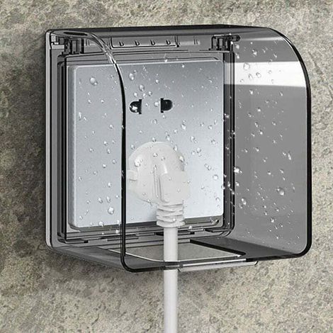 UlisemSortie Couvercle Childproof 86 modèle universel Boîtier de Prise étanche 12.2×10.8×7.3 CM Prises extérieures étanches pour interrupteur (1/4)