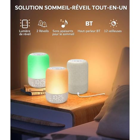 Réveil Lumineux Lampe de Reveil Alarmes (1/4)