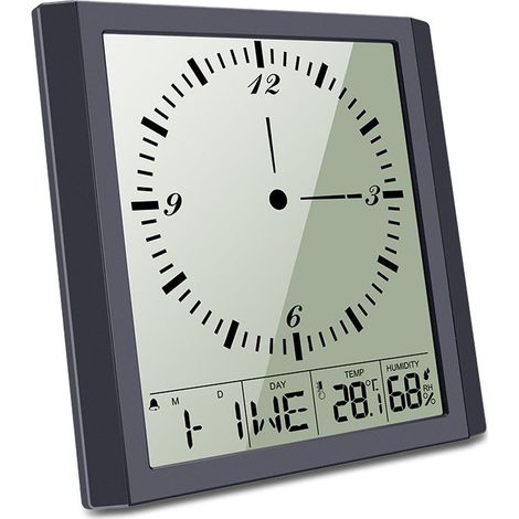 Lanterne Led multifonction réglable, réveil numérique carré, moniteur automatique, écran thermomètre pour chambre à coucher (1/5)