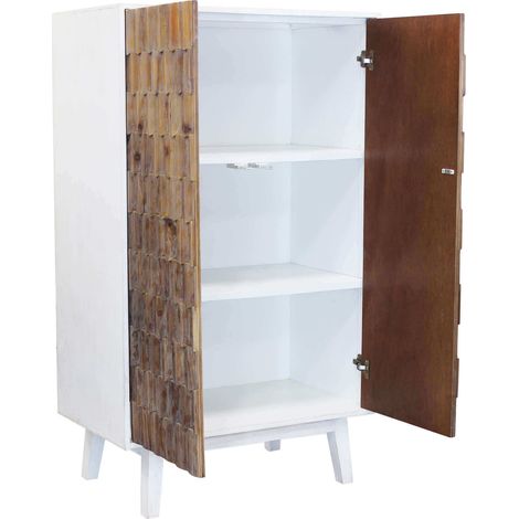 MATRIX - armadio a due ante con decoro in legno (1/4)