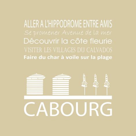 Tableau sur toile Cabourg beige 30x30 cm - Impression sur Toile Murale Décorative - Image imprimée en HD sur Toile - Toile sur Châssis en Bois FSC - Fabriqué en France