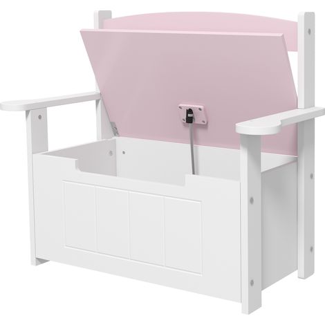 Armoire de rangement enfants 30kg 68,5x34x58cm Rose et Blanc (1/5)