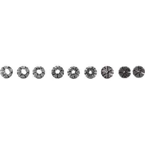 Satz mit 9 ER8-Spannzangen für CNC-Fräsmaschinen, Präzisionsfutter, Metalldrehmaschinen und hochpräzise Werkzeuge. (1/5)