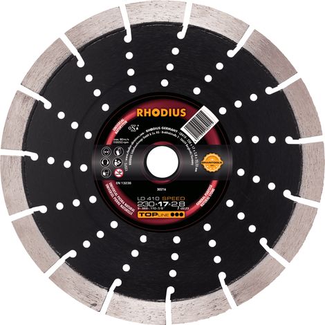 RHODIUS LD410 SPEED, 1 Stück, 125 x 13,0 x 2,4 mm, Diamanttrennscheibe (1/2)