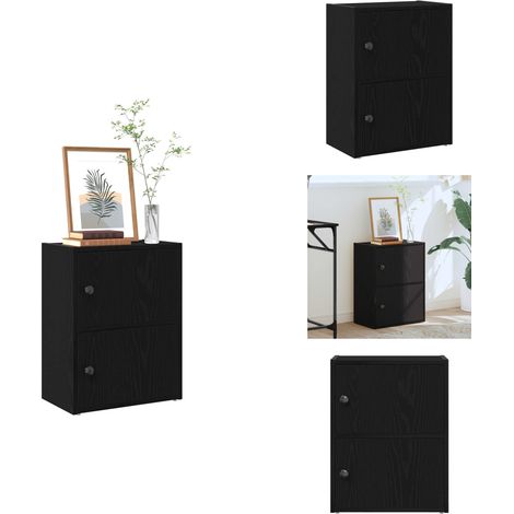 Bibliothèque chêne noir 40x24x52 cm bois d'ingénierie - Bibliothèque - Bibliothèques - Étagère À Livres - Armoire De Rangement (1/5)