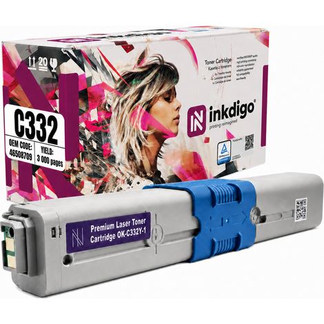 Toner Inkdigo 46508713 compatibile con OKI C332DN MC363DNW C332DNw MC363N certificato TÜV (1/5)