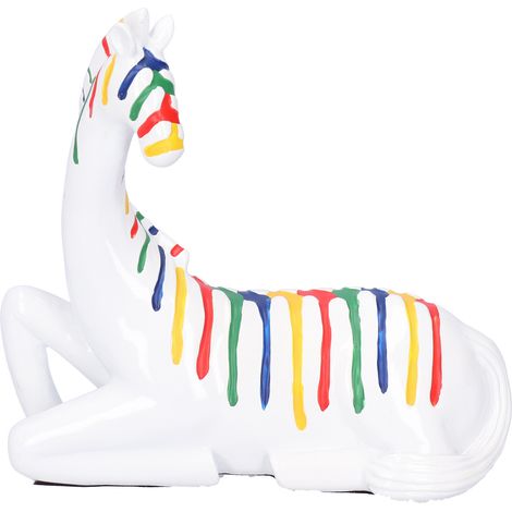 Figurine en céramique représentant un cheval agenouillé, colorée, décoration artisanale pour la maison ou le bureau, cadeau d'anniversaire (1/5)