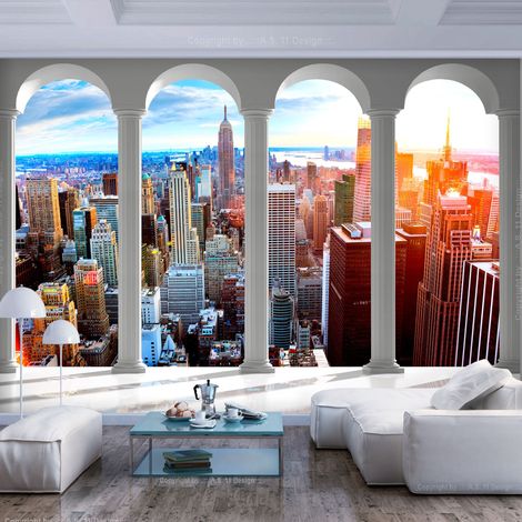 Fotomurale adesivo - Pillars and New York - 392x280 (1/4)
